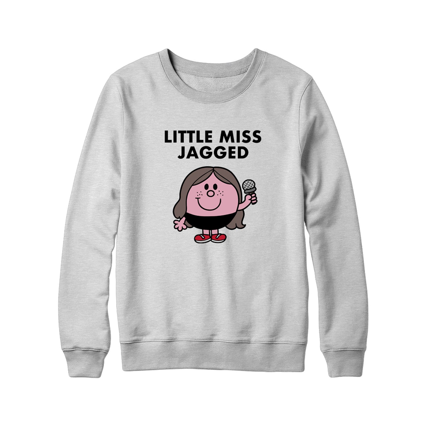 Little Miss Jagged Cartoon Crewneck (Grey)