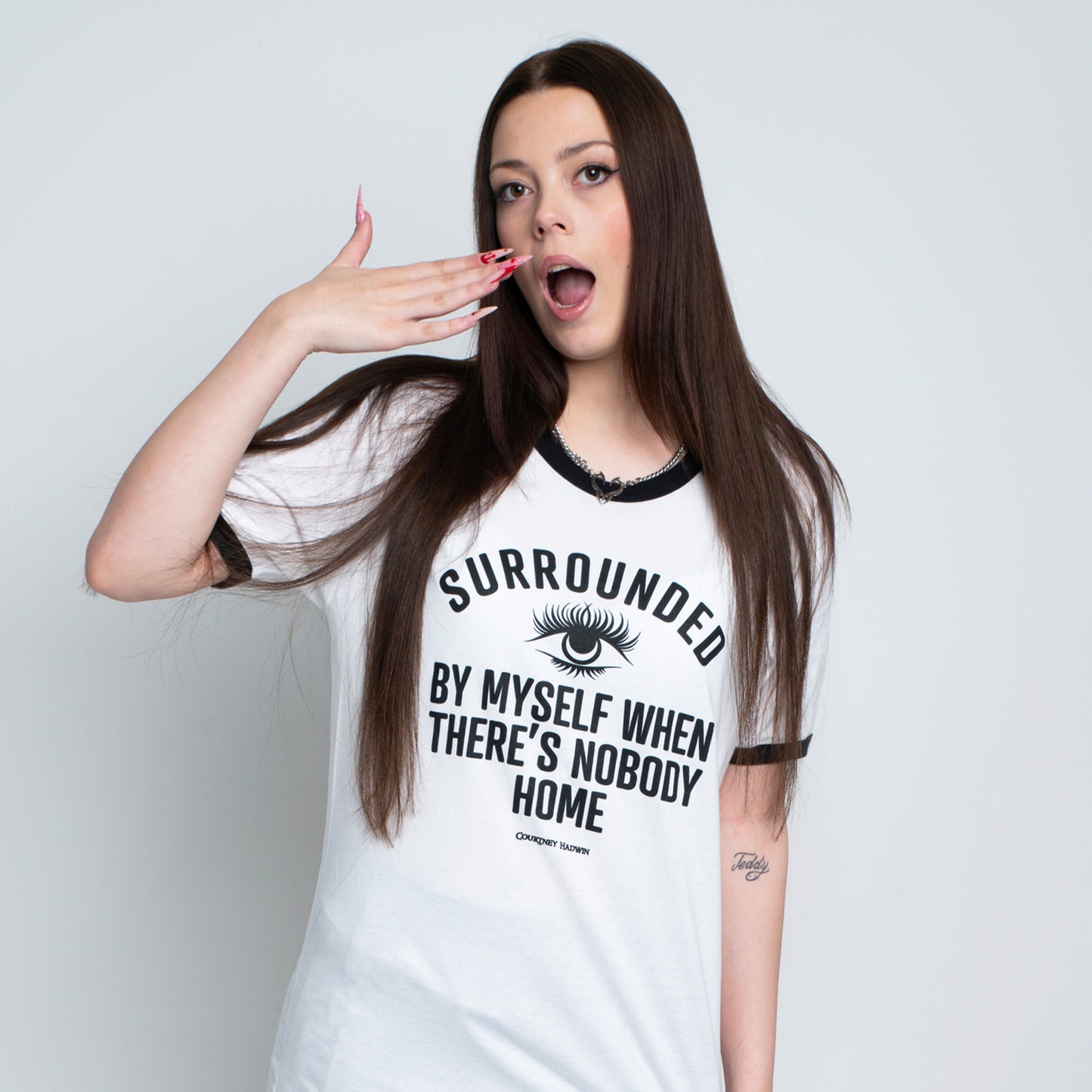 Monster Ringer Tee (White/Black)