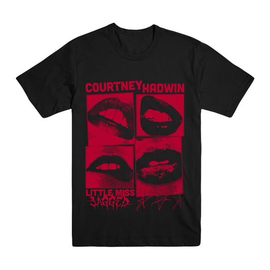 Little Miss Jagged Lips Tee (Black)