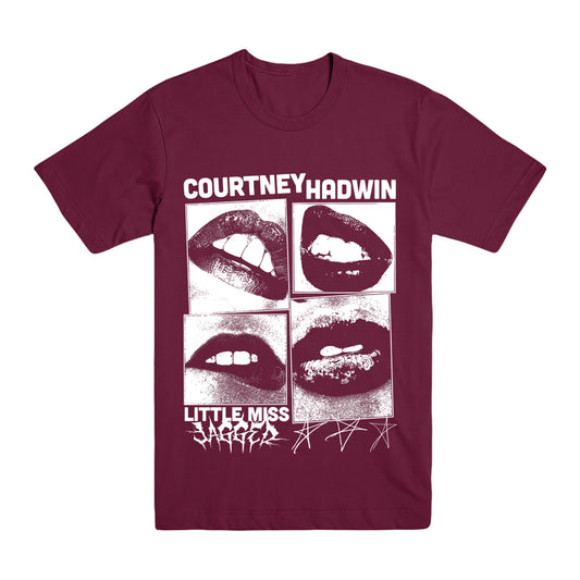 Little Miss Jagged Lip Tee (Marron)